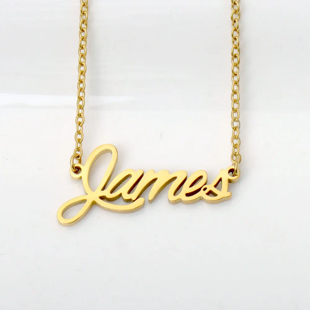 AOLOSHOW Gold Color James Name Necklace for Women Stainless Steel Personalized Jewelry Pendant Collar Letters Choker
AOLOSHOW Gold Color James Name Necklace for Women Stainless Steel Personalized Jewelry Pendant Collar Letters Choker