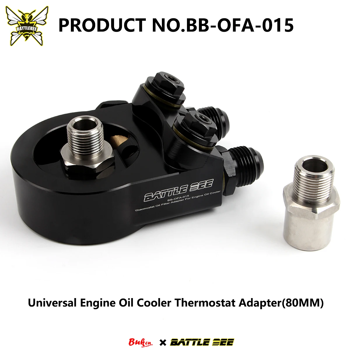 BATTLEBEE M20x1.5 3/4-16 Engine Oil Cooler Adapter Universal Racing Thermostat Model Elevation BB-OFA-015
BATTLEBEE M20x1.5 3/4-16 Engine Oil Cooler Adapter Universal Racing Thermostat Model Elevation BB-OFA-015