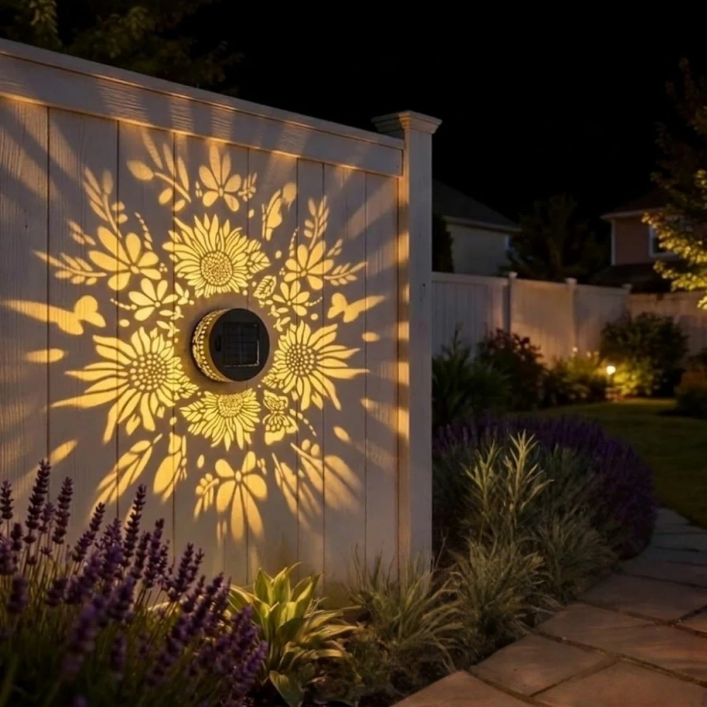 Solar Fence Lights Outdoor Decorations Sunflower Pattern Solar Powered Wall / Step Lights for Patio Garden Camping Wedding Decor
Solar Fence Lights Outdoor Decorations Sunflower Pattern Solar Powered Wall / Step Lights for Patio Garden Camping Wedding Decor