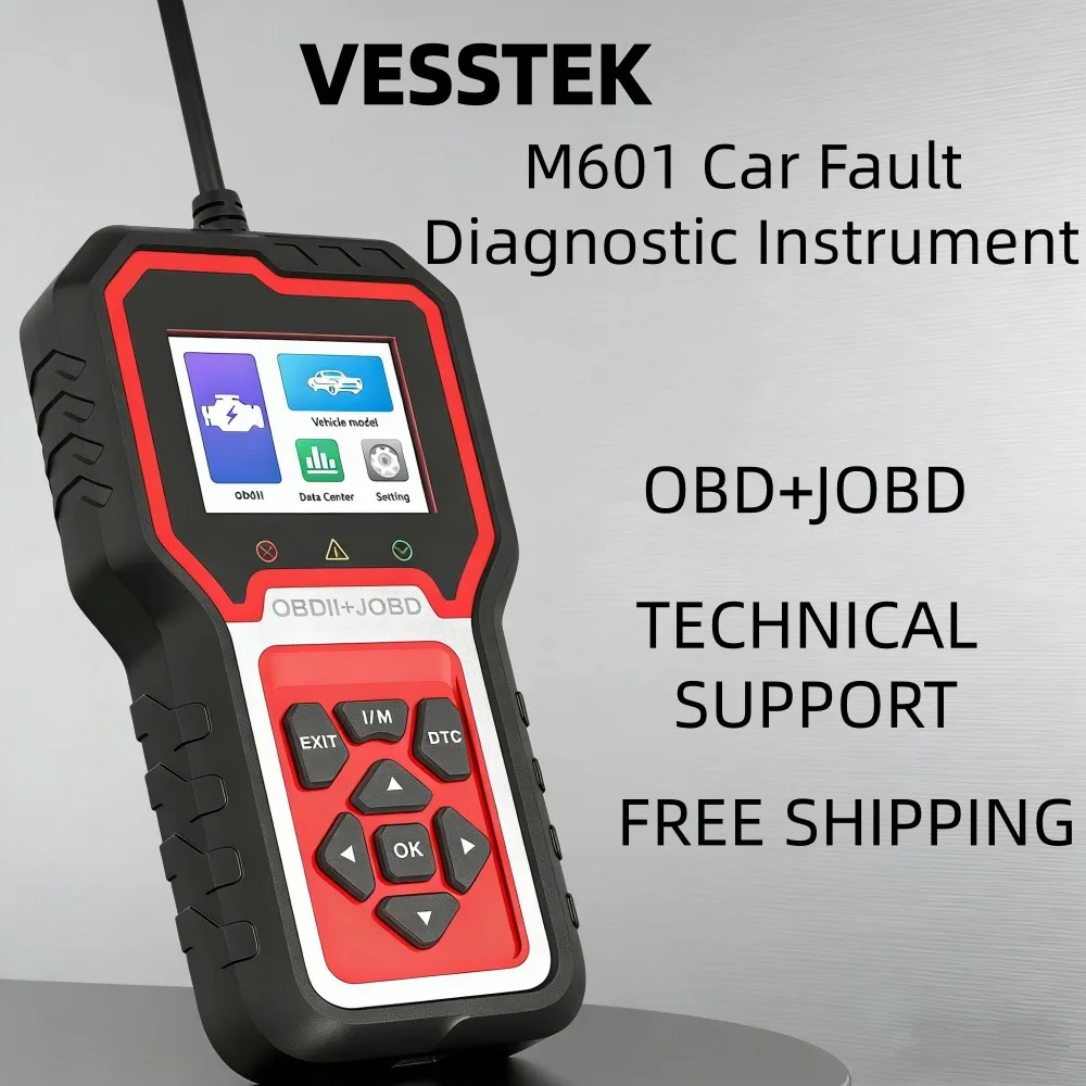 VESSTEK M601 MAX Car Scanner Diagnostic Tool with Advanced Check Engine Code Reader OBDII Function Reset and RealTime Live Data