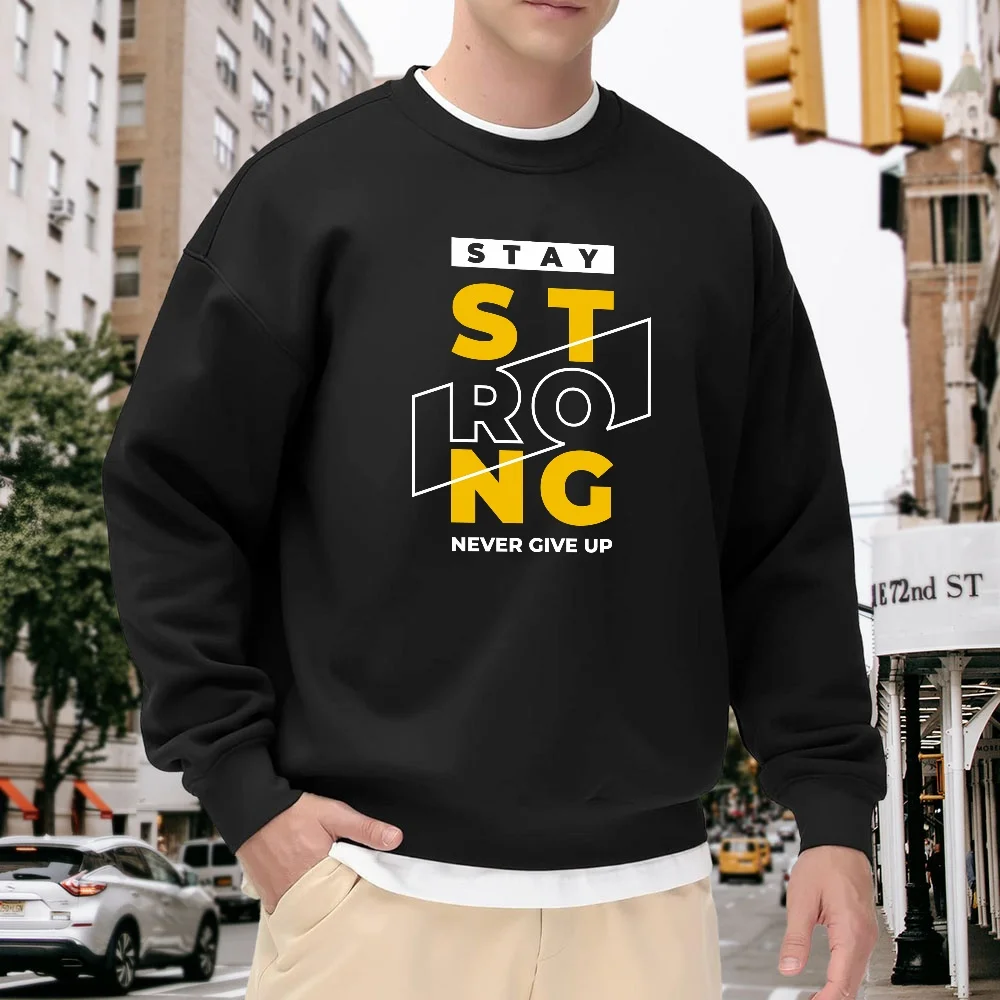 Men's Black Crew Neck Loose Sweatshirt with Trendy Letter Print Design, Street Casual Style Top, Versatile for Everyday Wear and Sports, Comfortable, Breathable, and Fashionable Item
Men's Black Crew Neck Loose Sweatshirt with Trendy Letter Print Design, Street Casual Style Top, Versatile for Everyday Wear and Sports, Comfortable, Breathable, and Fashionable Item
