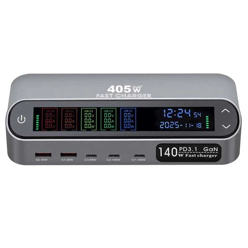 GAN Desktop 470W/405W LCD Display Screen Multi Port 140W Type C Fast Charging 405W EU Plug-ABFT
GAN Desktop 470W/405W LCD Display Screen Multi Port 140W Type C Fast Charging 405W EU Plug-ABFT