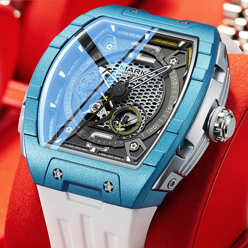 Fairwhale Men's Sports Mechanical Watch Tonneau Dial Luminous Hands Silicone Strap Waterproof Fashion Tourbillon
Fairwhale Men's Sports Mechanical Watch Tonneau Dial Luminous Hands Silicone Strap Waterproof Fashion Tourbillon