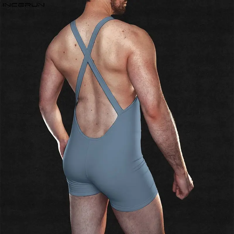 INCERUN Men's Bodysuits Solid O-neck Sleeveless Backless Male Rompers Playsuits 2026 Summer Sexy Hollow Out Bodysuits For Man
INCERUN Men's Bodysuits Solid O-neck Sleeveless Backless Male Rompers Playsuits 2026 Summer Sexy Hollow Out Bodysuits For Man