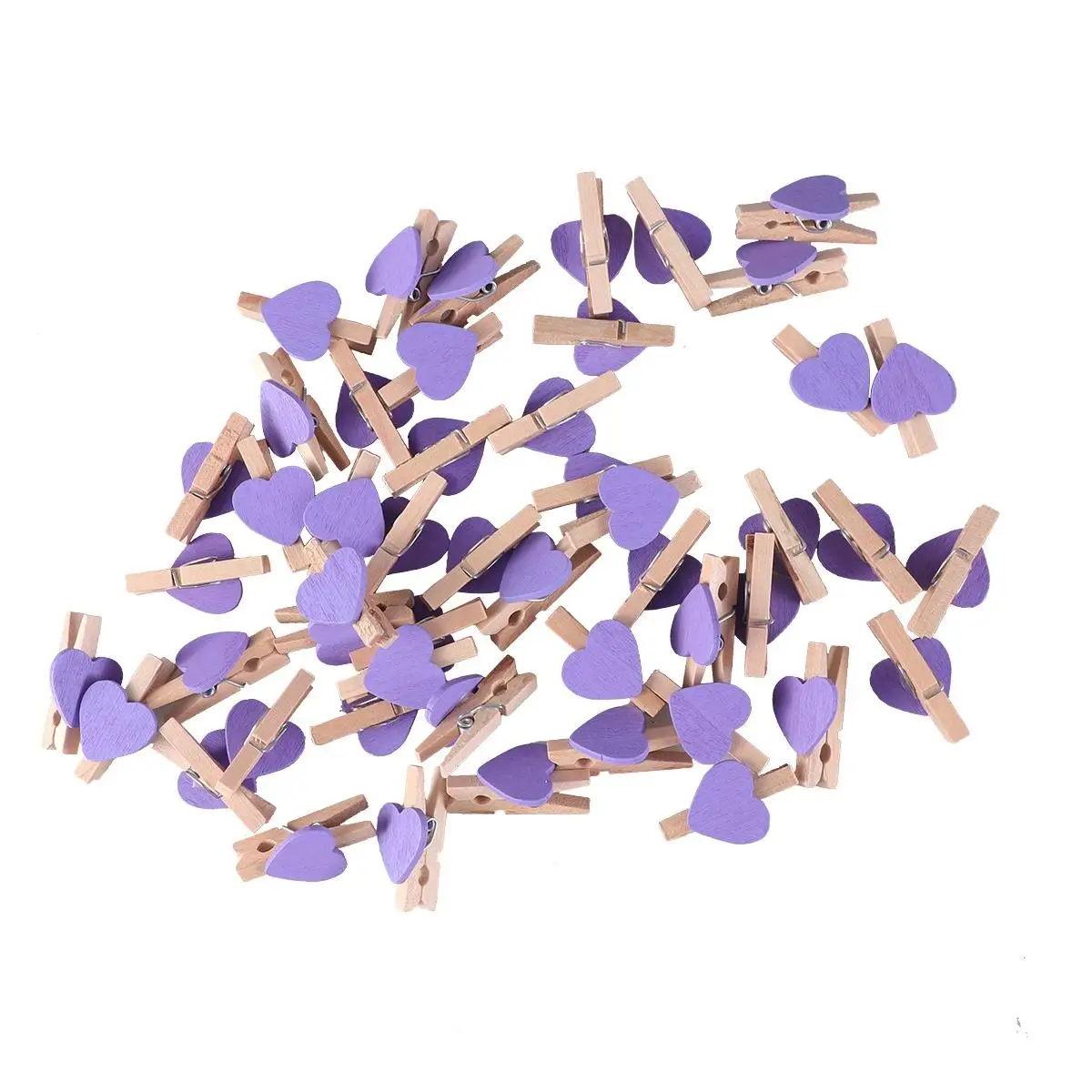 50 Pcs Wooden Love Clip for Hanging Photo Paper Pegs Cable Clamp Purple DIY Craft Decorations Home Store Frame
50 Pcs Wooden Love Clip for Hanging Photo Paper Pegs Cable Clamp Purple DIY Craft Decorations Home Store Frame