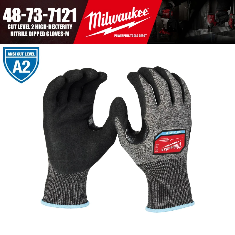 Milwaukee 48-73-7121/48-73-7122 Cut Level 2 High-Dexterity Nitrile Dipped Gloves Tool Accessories
Milwaukee 48-73-7121/48-73-7122 Cut Level 2 High-Dexterity Nitrile Dipped Gloves Tool Accessories