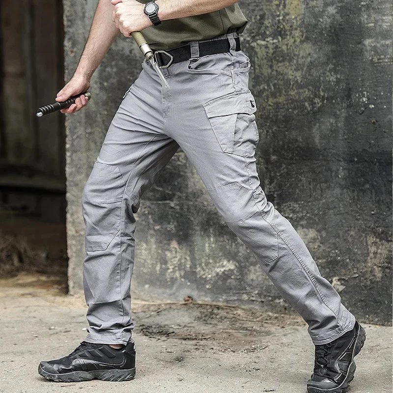 Pure Cotton Multi Pocket Tactical Cargo Pants Men Elastic Waist Straight Casual Work Trousers Spring Autumn Outdoor Hiking
Pure Cotton Multi Pocket Tactical Cargo Pants Men Elastic Waist Straight Casual Work Trousers Spring Autumn Outdoor Hiking