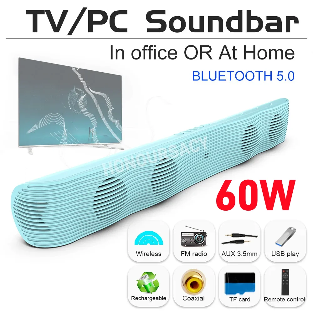 Home Theater HIFI Portable Wireless Bluetooth Speakers Column Stereo Bass Sound Bar FM Radio USB Subwoofer for Computer TV Phone
Home Theater HIFI Portable Wireless Bluetooth Speakers Column Stereo Bass Sound Bar FM Radio USB Subwoofer for Computer TV Phone
