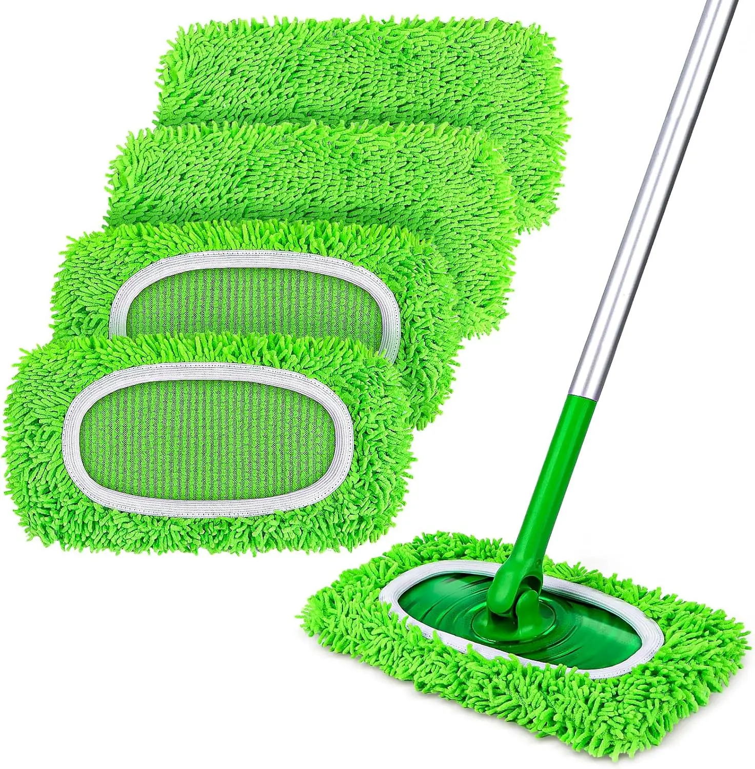 Reusable Microfiber Mop Pads, 4-Pack, Wet & Dry Use, for All Floor Types, Machine Washable
Reusable Microfiber Mop Pads, 4-Pack, Wet & Dry Use, for All Floor Types, Machine Washable