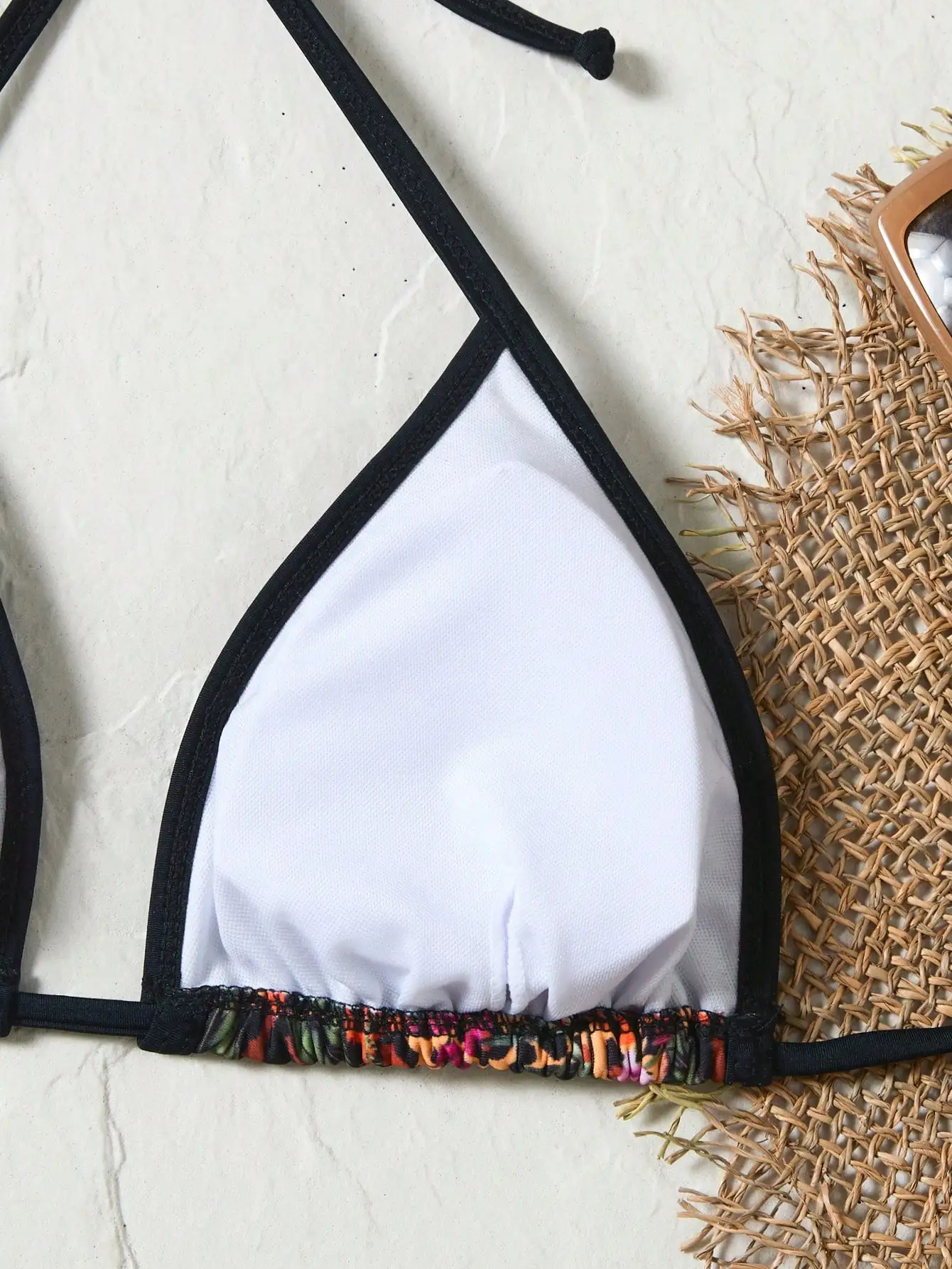 Halter Neck Triangle Bikini Set With Floral And Leopard Print, Tie-Up Straps Two Piece Swimwear
Halter Neck Triangle Bikini Set With Floral And Leopard Print, Tie-Up Straps Two Piece Swimwear