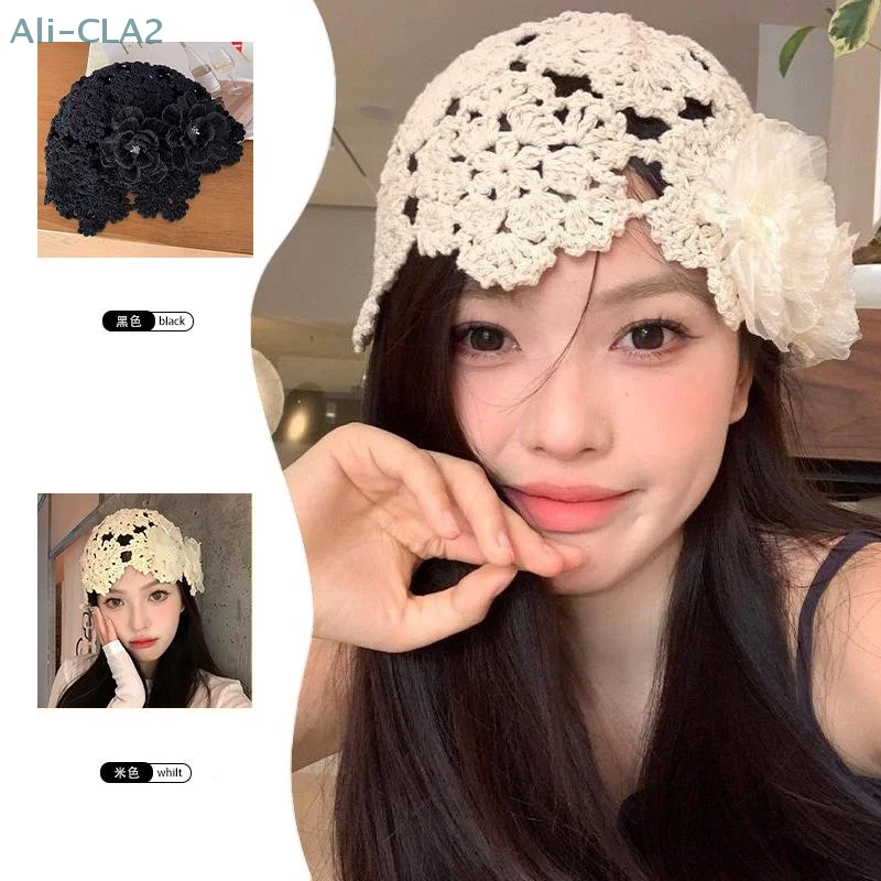 Summer Thin Style Sweet Hollowed Out Beret Cap Lace Knitted Skullies Hat Flowers Breathable Hand Woven All-match Yarn Cap
Summer Thin Style Sweet Hollowed Out Beret Cap Lace Knitted Skullies Hat Flowers Breathable Hand Woven All-match Yarn Cap