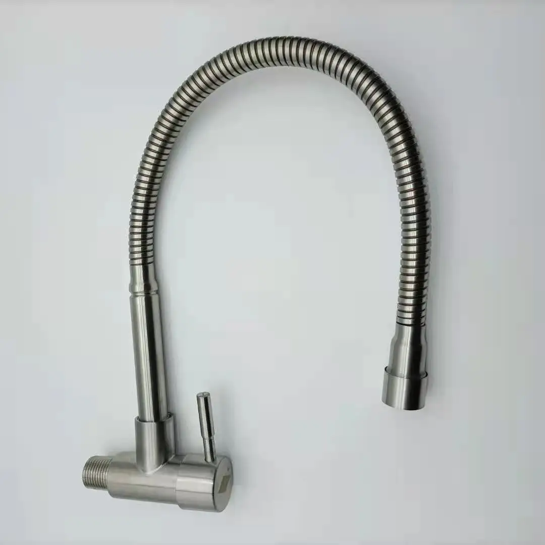 Stainless steel kitchen sink, single cold wall faucet, universal pipe, 4-point wall type vegetable washing basin, rotating fauce
Stainless steel kitchen sink, single cold wall faucet, universal pipe, 4-point wall type vegetable washing basin, rotating fauce