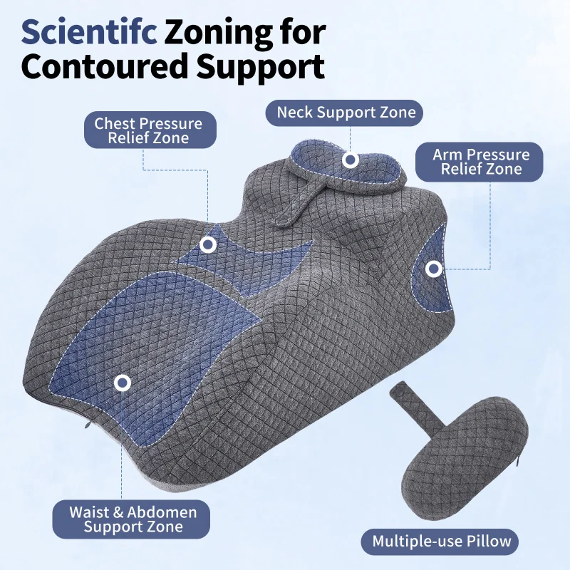 Sleep Pillow with Unique Curved Design for Lumbar Support Wedge-shaped Cushion Ideal Nursing Bed Cushion Meeting The Needs Sleep
Sleep Pillow with Unique Curved Design for Lumbar Support Wedge-shaped Cushion Ideal Nursing Bed Cushion Meeting The Needs Sleep