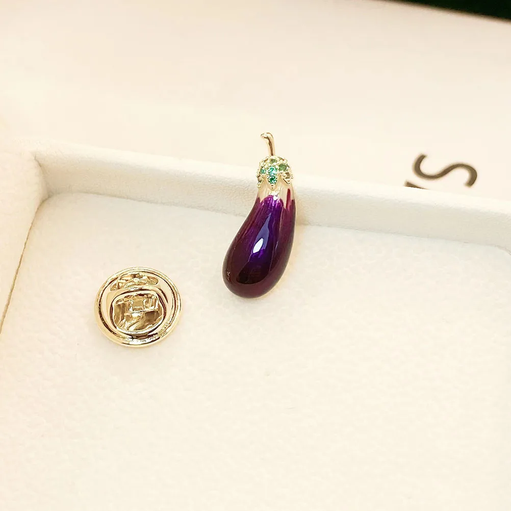 Elegant Copper Brooch Pins Anti-Peeping Clip for Clothes Women Eggplant Badge Jewelry Gift Decorative Pin Accessories
Elegant Copper Brooch Pins Anti-Peeping Clip for Clothes Women Eggplant Badge Jewelry Gift Decorative Pin Accessories
