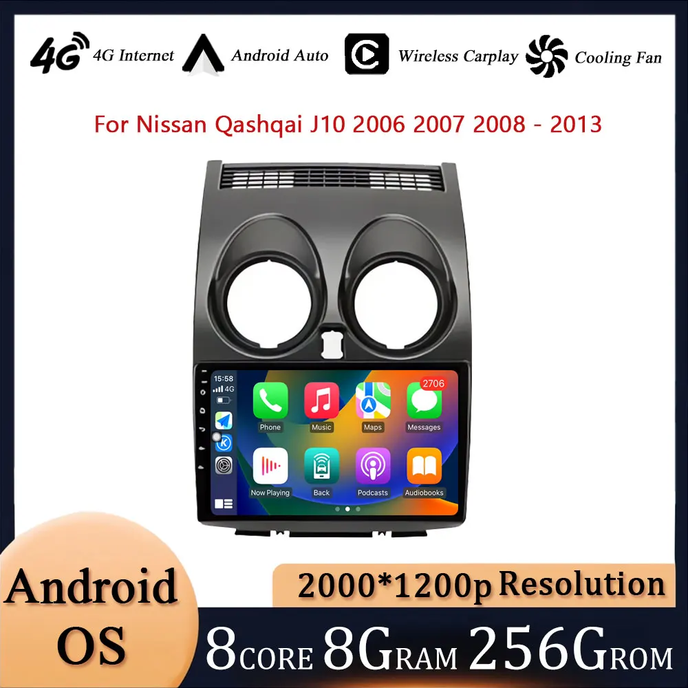 Android OS for Nissan Qashqai J10 2006 2007 2008 - 2013 Auto Radio Car Multimedia Video Stereo Player GPS CarPlay WIFI 9 inch
Android OS for Nissan Qashqai J10 2006 2007 2008 - 2013 Auto Radio Car Multimedia Video Stereo Player GPS CarPlay WIFI 9 inch