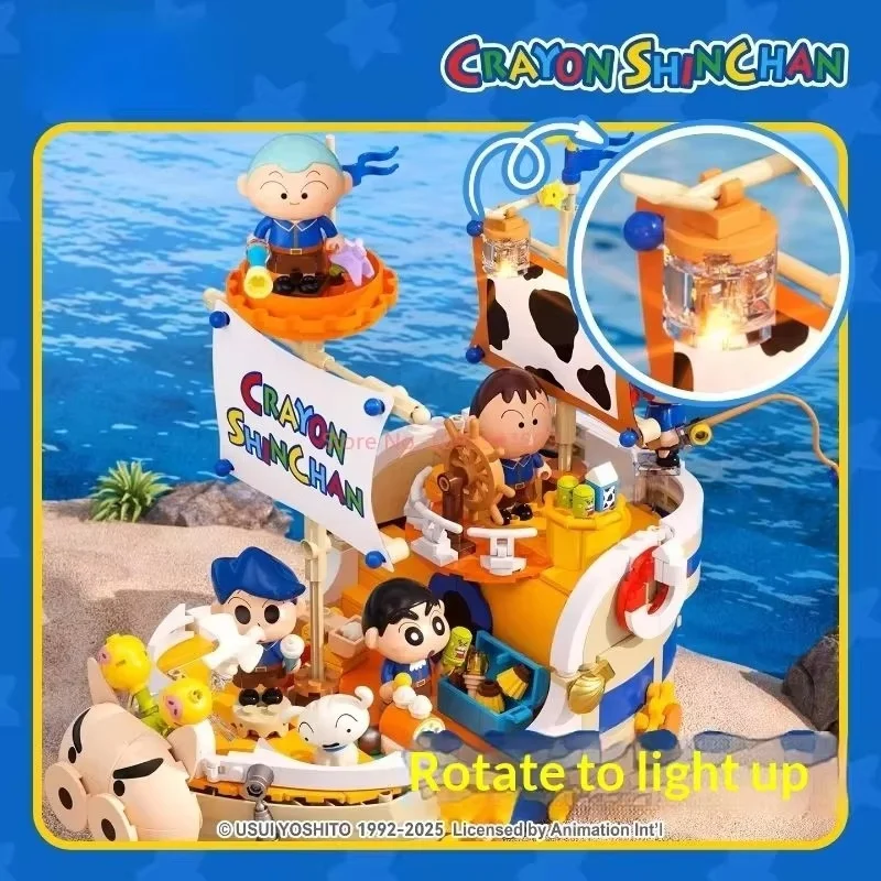 Новый набор строительных блоков Crayon Shinchan Kasukabe Voyage Ship с подсветкой, декоративная коллекционная игрушка, подарок для взрослых коллекционеров
Новый набор строительных блоков Crayon Shinchan Kasukabe Voyage Ship с подсветкой, декоративная коллекционная игрушка, подарок для взрослых коллекционеров