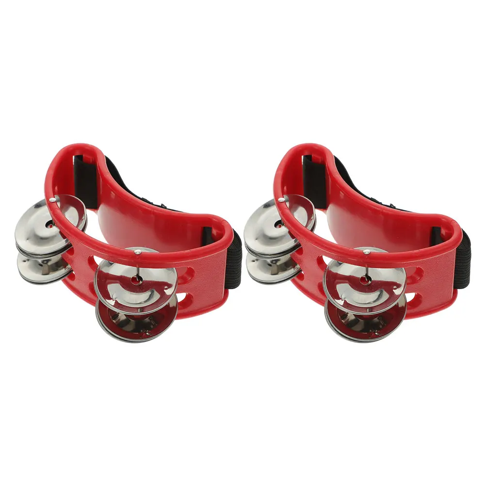 2pcs Foot Tambourines Dual Row Percussion Instrument Stable Material Red Stylish Design for Band Shows Music
2pcs Foot Tambourines Dual Row Percussion Instrument Stable Material Red Stylish Design for Band Shows Music