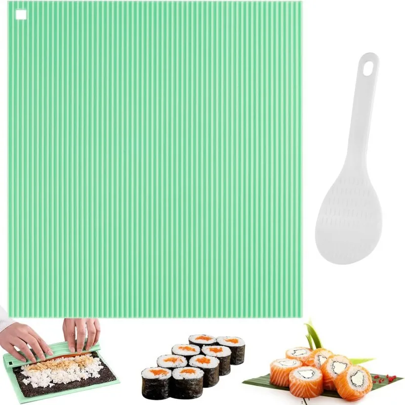 【2-in-1 Sushi Making Set】Reusable Silicone Rolling Mats,Beginner Friendly Kit with Non-Stick ,DIY Easy Clean Japanese Sushi Tool
【2-in-1 Sushi Making Set】Reusable Silicone Rolling Mats,Beginner Friendly Kit with Non-Stick ,DIY Easy Clean Japanese Sushi Tool