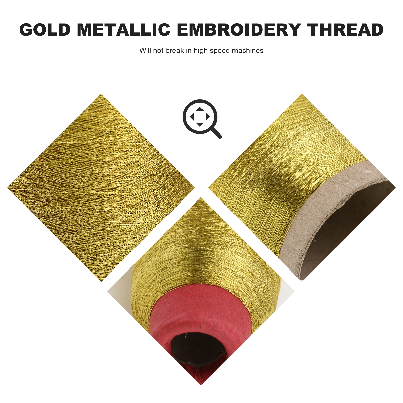 Gold Metallic Embroidery Thread 5000 Yards Spool Sewing Line Strong Tenacity Machine Knitting Industrial Strength
Gold Metallic Embroidery Thread 5000 Yards Spool Sewing Line Strong Tenacity Machine Knitting Industrial Strength