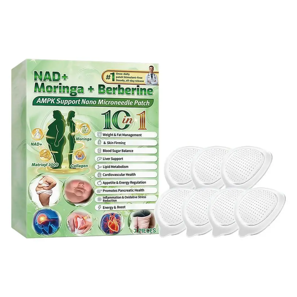 10in1 NAD+ Nano Moringa Berberine Microneedle Patch Support Weight Fat Management Blood Sugar Balance Body Care
10in1 NAD+ Nano Moringa Berberine Microneedle Patch Support Weight Fat Management Blood Sugar Balance Body Care