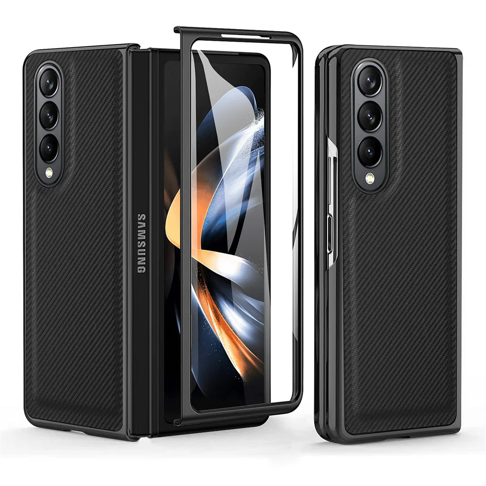 Роскошный складной чехол из углеродного волокна для Galaxy Z Fold 4 противоударный защитный чехол с закаленным стеклом
Роскошный складной чехол из углеродного волокна для Galaxy Z Fold 4 противоударный защитный чехол с закаленным стеклом