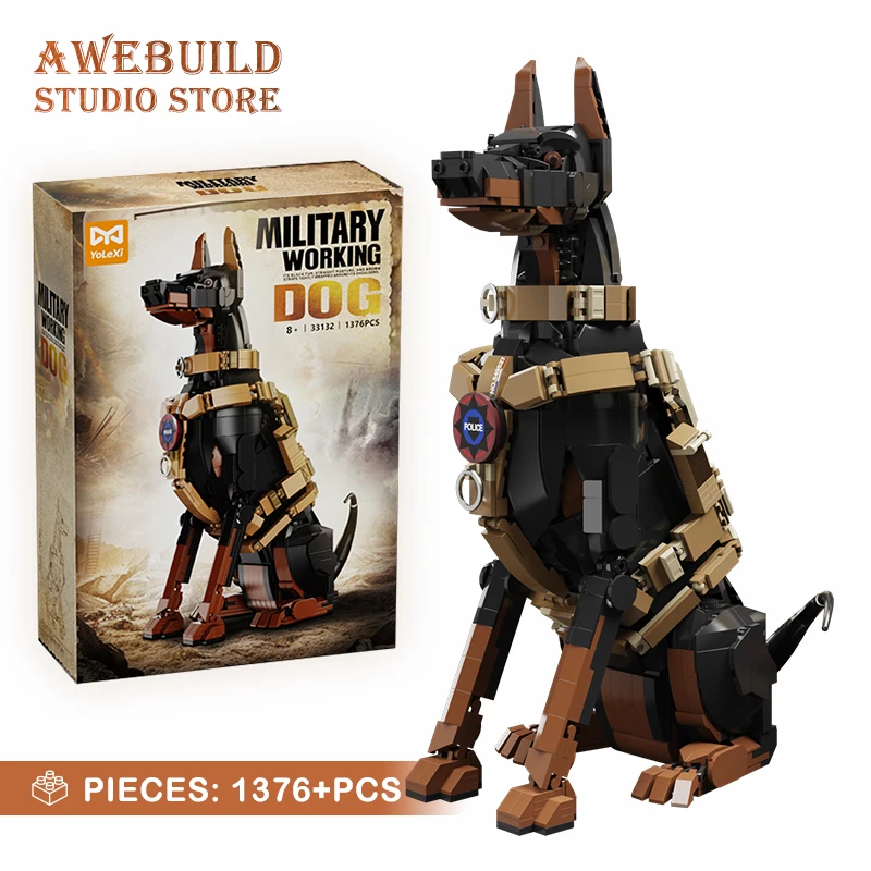 1376Pcs City Police Dog Building Blocks Cool Pet Assembling Model Creative Doberman Pinscher Bricks Animal Toys Adult Gifts DIY
1376Pcs City Police Dog Building Blocks Cool Pet Assembling Model Creative Doberman Pinscher Bricks Animal Toys Adult Gifts DIY