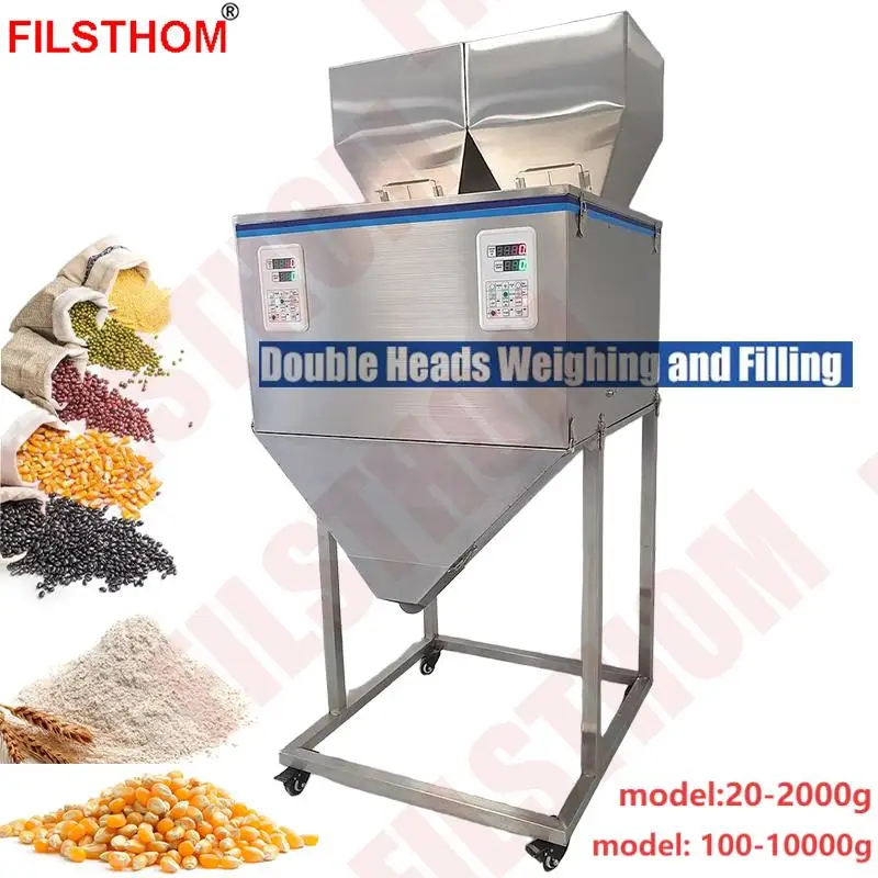 Two Hoppers Filling Weighing Packing Machine Rice Coffee Nuts Seeds Spice Powder Particles Filling 20-2000g And 100-10000g
Two Hoppers Filling Weighing Packing Machine Rice Coffee Nuts Seeds Spice Powder Particles Filling 20-2000g And 100-10000g