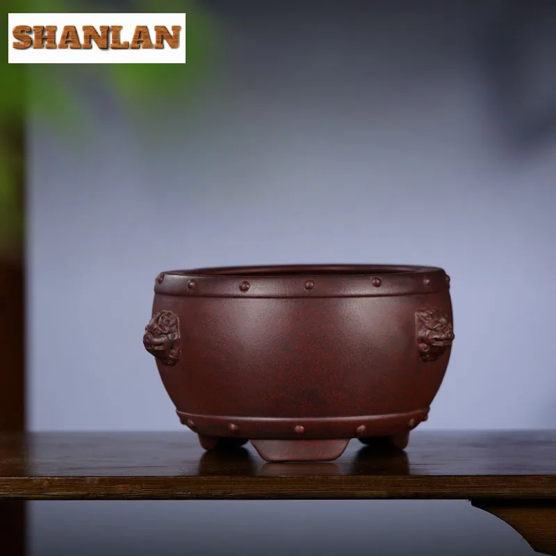 2000ML Handmade Beast Head Drum Nail Pen Wash Tea Washing Basin Purple Clay Calamus Flower Pot Small Bonsai Tea Residue Barrel
2000ML Handmade Beast Head Drum Nail Pen Wash Tea Washing Basin Purple Clay Calamus Flower Pot Small Bonsai Tea Residue Barrel