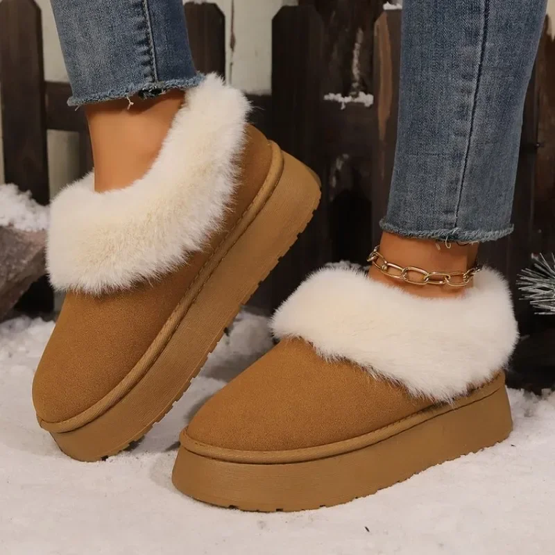 Winter Classic Suede Comfortable Casual Snow Boots Round Toe Thick Sole Increased Height Plus Velvet Warm Women's Boots
Winter Classic Suede Comfortable Casual Snow Boots Round Toe Thick Sole Increased Height Plus Velvet Warm Women's Boots