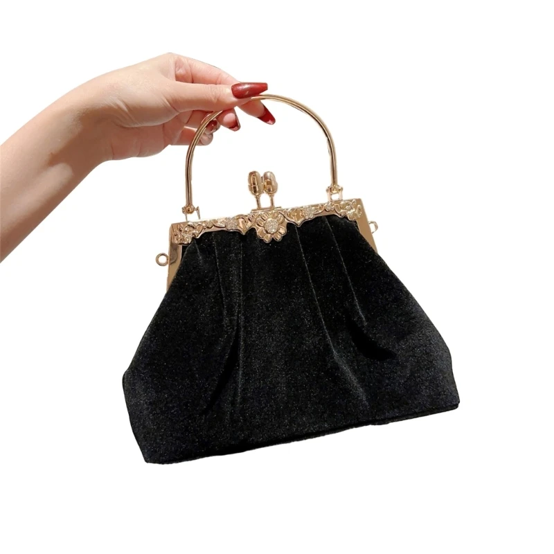 Vintage Soft Velvet Evening Bag Women Elegant Wedding Party Prom Handbag Clutch Purse Crossbody Shoulder Bag for Formal Occasion
Vintage Soft Velvet Evening Bag Women Elegant Wedding Party Prom Handbag Clutch Purse Crossbody Shoulder Bag for Formal Occasion