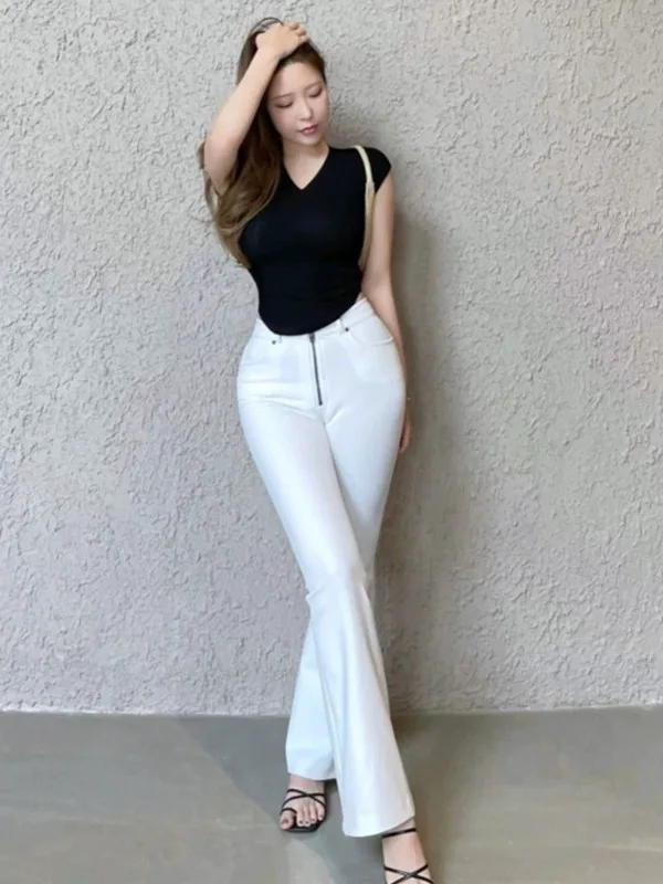 Korean 2024 Spring/summer Version New High Waisted Solid Slim Zipper Long Pants Women Thin Style Casual Micro Flared Pants LSIE
Korean 2024 Spring/summer Version New High Waisted Solid Slim Zipper Long Pants Women Thin Style Casual Micro Flared Pants LSIE