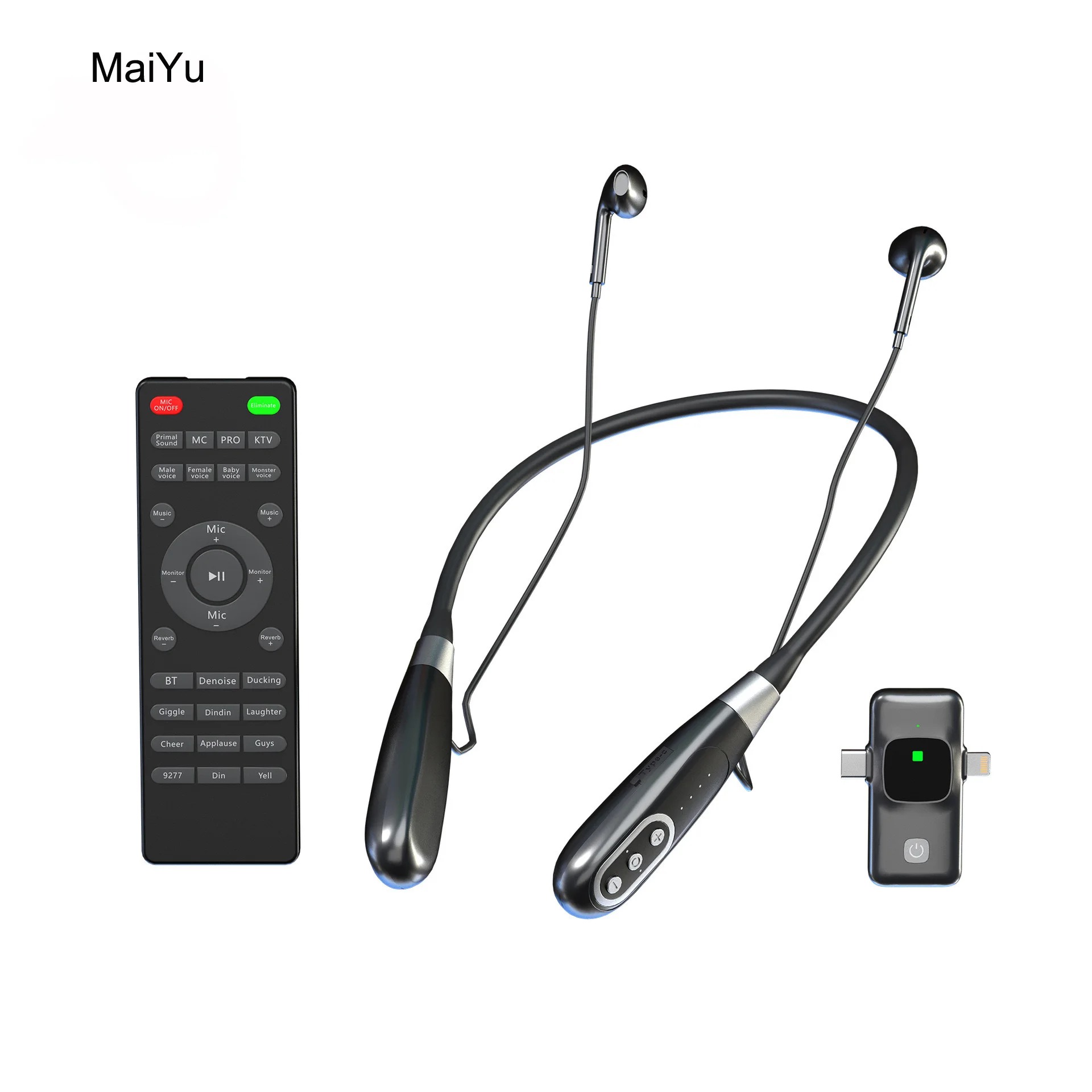 Wireless Live Streaming Kit with Integrated Sound Card Microphone and Neckband-style All-in-One Monitoring Headphones
Wireless Live Streaming Kit with Integrated Sound Card Microphone and Neckband-style All-in-One Monitoring Headphones