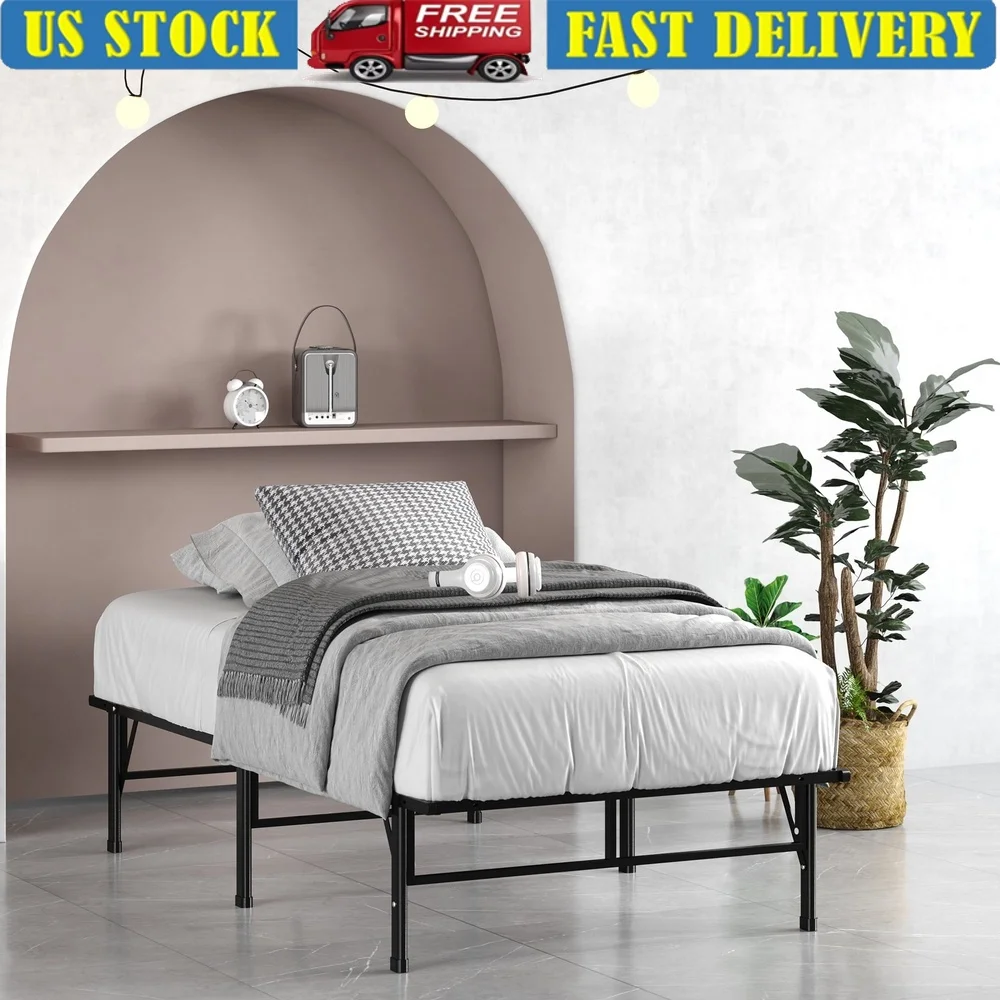 14" Metal SmartBase Compack Mattress Foundation Twin Bed Frame Easy Assembly No Box Spring Needed 750lb Capacity Durable Steel
14" Metal SmartBase Compack Mattress Foundation Twin Bed Frame Easy Assembly No Box Spring Needed 750lb Capacity Durable Steel