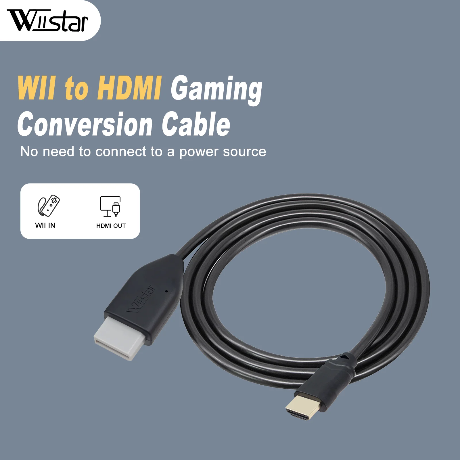 Wii TO HDMI Converter 5ft WII 2 HDMI Adapter Supports 480P 576I Compatible with Wii/Wii U/HDTV/Monitor
Wii TO HDMI Converter 5ft WII 2 HDMI Adapter Supports 480P 576I Compatible with Wii/Wii U/HDTV/Monitor