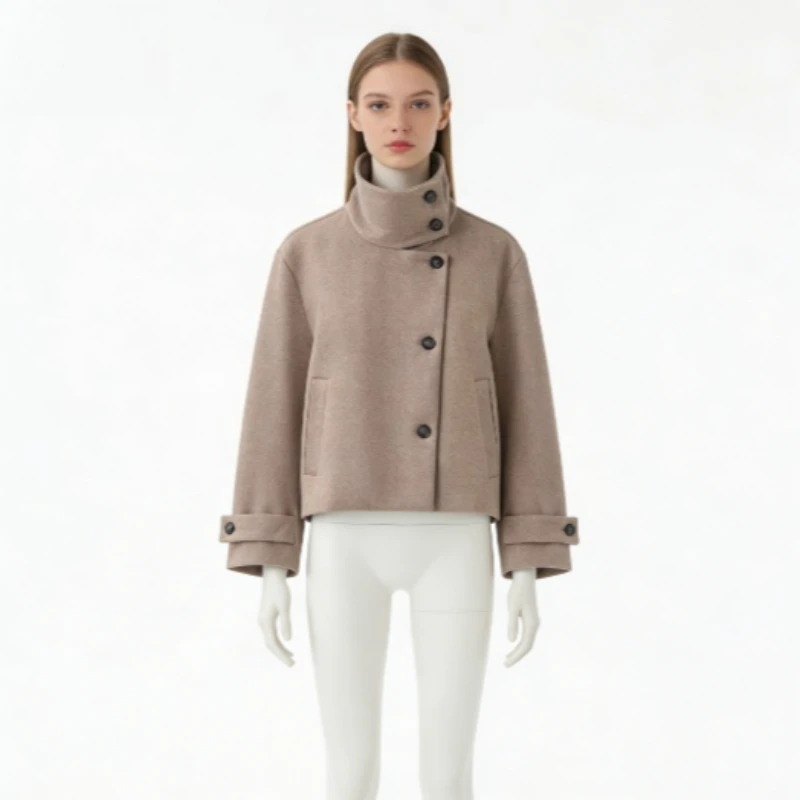 Women's High Neck Single Breasted Tweed Jacket, Versatile Fall Winter Fashion Blazer Coat
Women's High Neck Single Breasted Tweed Jacket, Versatile Fall Winter Fashion Blazer Coat