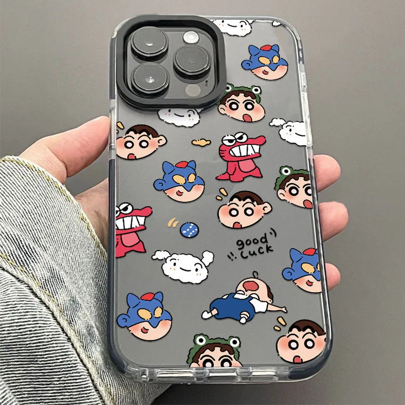 Crayon Shin-Chan Kawaii Anime Mobile Phone Shell Cute Cartoon Fashion Silica Gel Transparent Black Border Soft Shell Girls Toys
Crayon Shin-Chan Kawaii Anime Mobile Phone Shell Cute Cartoon Fashion Silica Gel Transparent Black Border Soft Shell Girls Toys