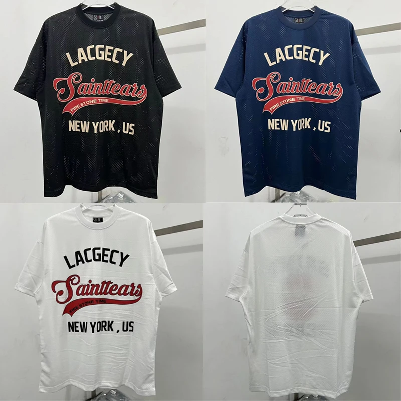 Saint Short Sleeved Letter Printed Mesh Breathable T-shirt Men Women's Casual Quick Drying Sports T Shirt Top Real Photo
Saint Short Sleeved Letter Printed Mesh Breathable T-shirt Men Women's Casual Quick Drying Sports T Shirt Top Real Photo