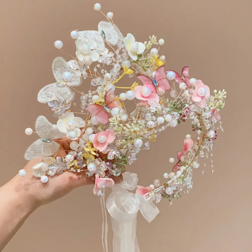 Beautiful Forest Garland Headdress Butterfly Floral Crown Pearl Head Hoop Princess Headband Gift
Beautiful Forest Garland Headdress Butterfly Floral Crown Pearl Head Hoop Princess Headband Gift
