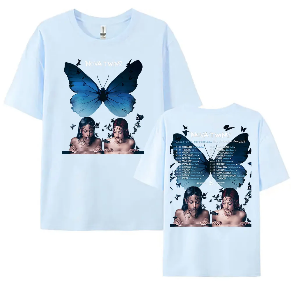 Nova Twins Umites & Butterflies Tour 2025 футболки с короткими рукавами, хлопковая женская футболка, повседневные модные футболки с графическим принтом
Nova Twins Umites & Butterflies Tour 2025 футболки с короткими рукавами, хлопковая женская футболка, повседневные модные футболки с графическим принтом