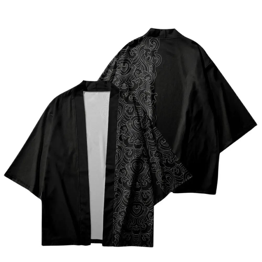 Summer Loose Cardigan Beach Shorts Streetwear Men Women Solid Color Splicing Printed Japan Kimono Shirt Haori Cosplay Yukat
Summer Loose Cardigan Beach Shorts Streetwear Men Women Solid Color Splicing Printed Japan Kimono Shirt Haori Cosplay Yukat