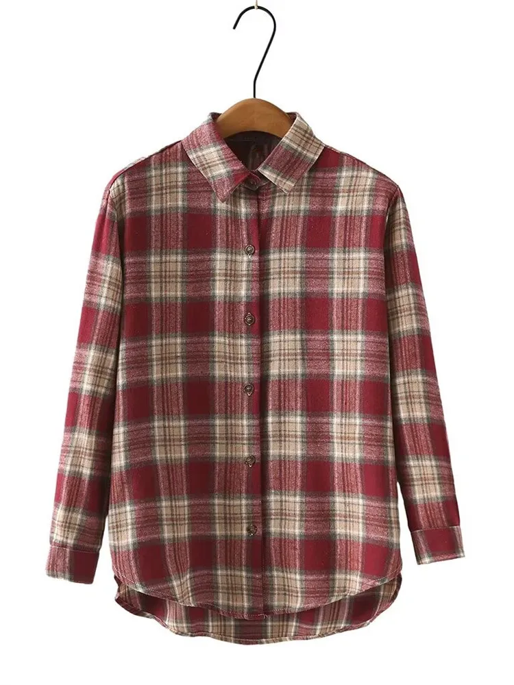 Plus Size Women's Clothing Plaid Shirt Long-Sleeved Lapel Single-Breasted Spring And Autumn Shirt Blended Classic Plaid Shirt
Plus Size Women's Clothing Plaid Shirt Long-Sleeved Lapel Single-Breasted Spring And Autumn Shirt Blended Classic Plaid Shirt