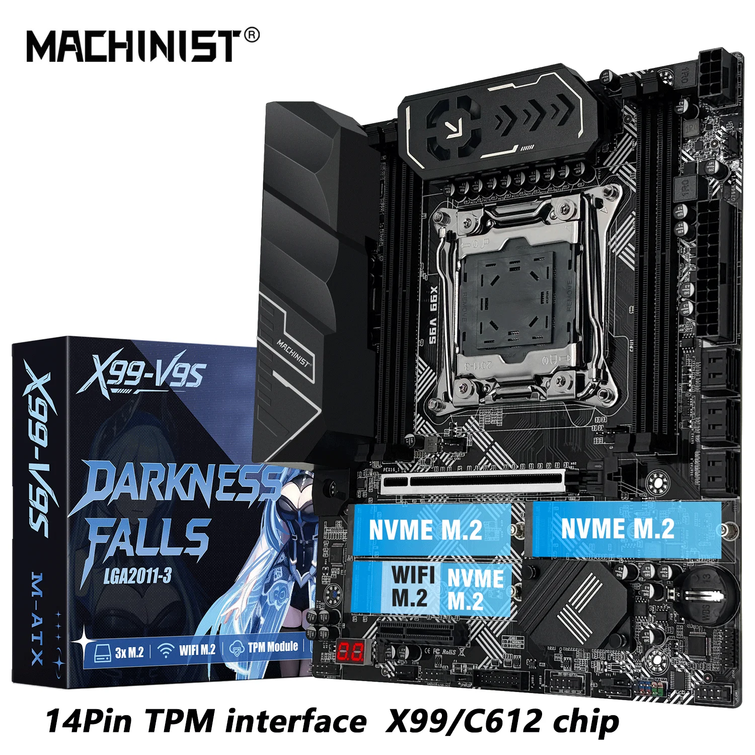 Материнская плата MACHINIST X99 V9S, чип C612, поддержка оперативной памяти DDR4, четырехканальный процессор LGA2011-3 со слотом TPM M.2, черный, бронированный USB3.0
Материнская плата MACHINIST X99 V9S, чип C612, поддержка оперативной памяти DDR4, четырехканальный процессор LGA2011-3 со слотом TPM M.2, черный, бронированный USB3.0