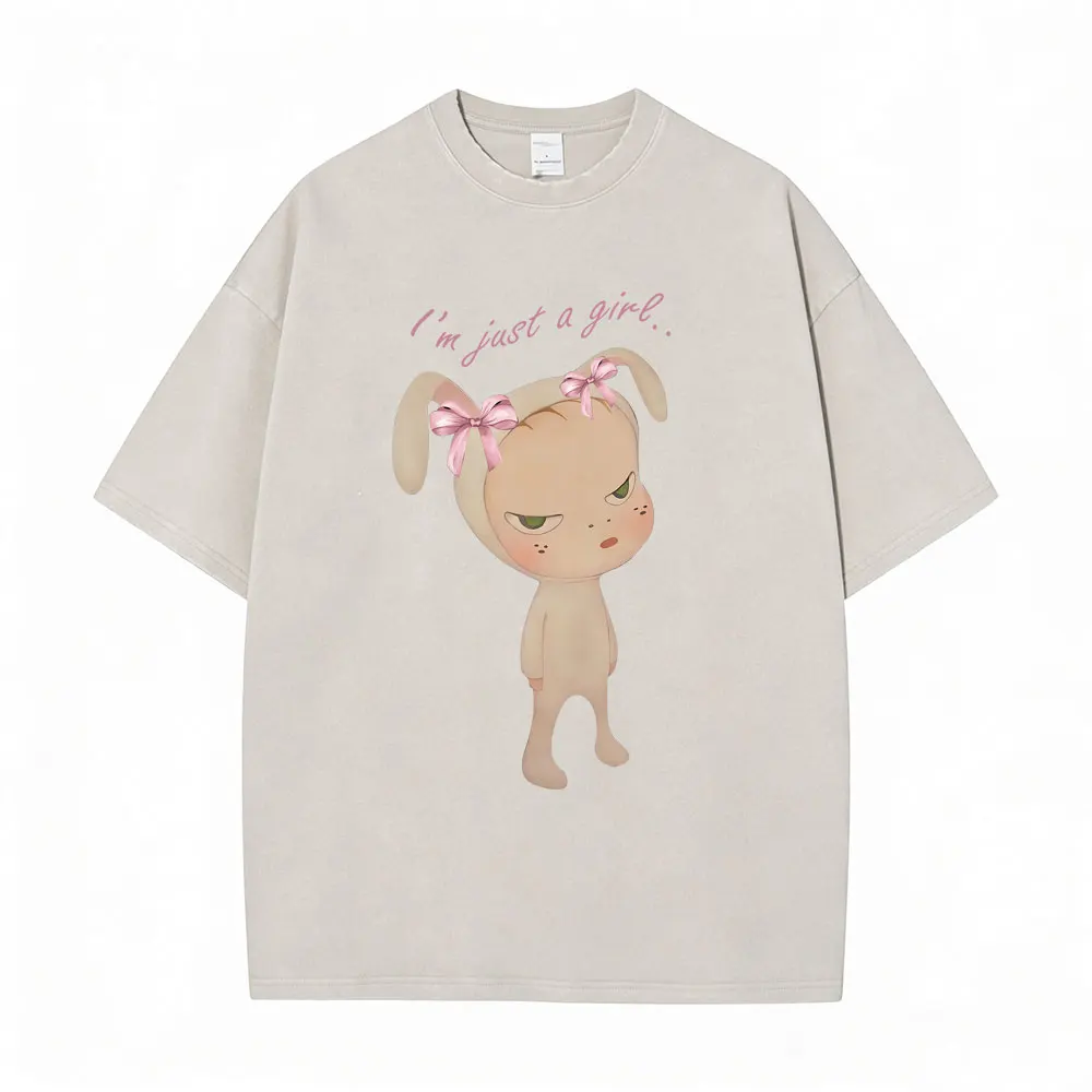 Washed Vintage Yoshitomo Nara I'm Just A Girl T-shirt Men Women Casual Funny T Shirts Male Retro Oversized Short Sleeve T-shirts
Washed Vintage Yoshitomo Nara I'm Just A Girl T-shirt Men Women Casual Funny T Shirts Male Retro Oversized Short Sleeve T-shirts
