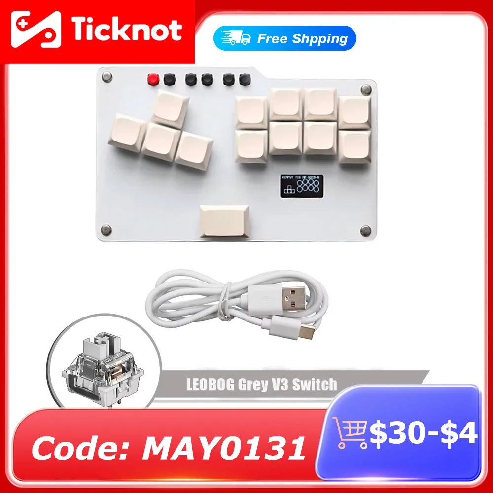 TicKnot HitBox Gamepad Keyboard For PC GP2040-CE Arcade Joystick Street Fighter For Nintendo Switch/PS3/PS4/Mister/Steam
TicKnot HitBox Gamepad Keyboard For PC GP2040-CE Arcade Joystick Street Fighter For Nintendo Switch/PS3/PS4/Mister/Steam