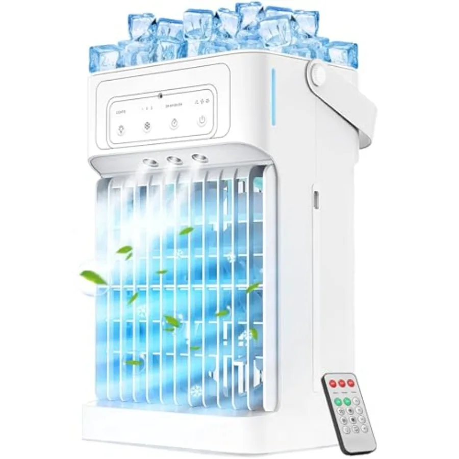 Portable air conditioner for bedroom use, ABS plastic body, white color, 3-speed cooling with 3 mist settings, 40oz tank, 2-8h
Portable air conditioner for bedroom use, ABS plastic body, white color, 3-speed cooling with 3 mist settings, 40oz tank, 2-8h