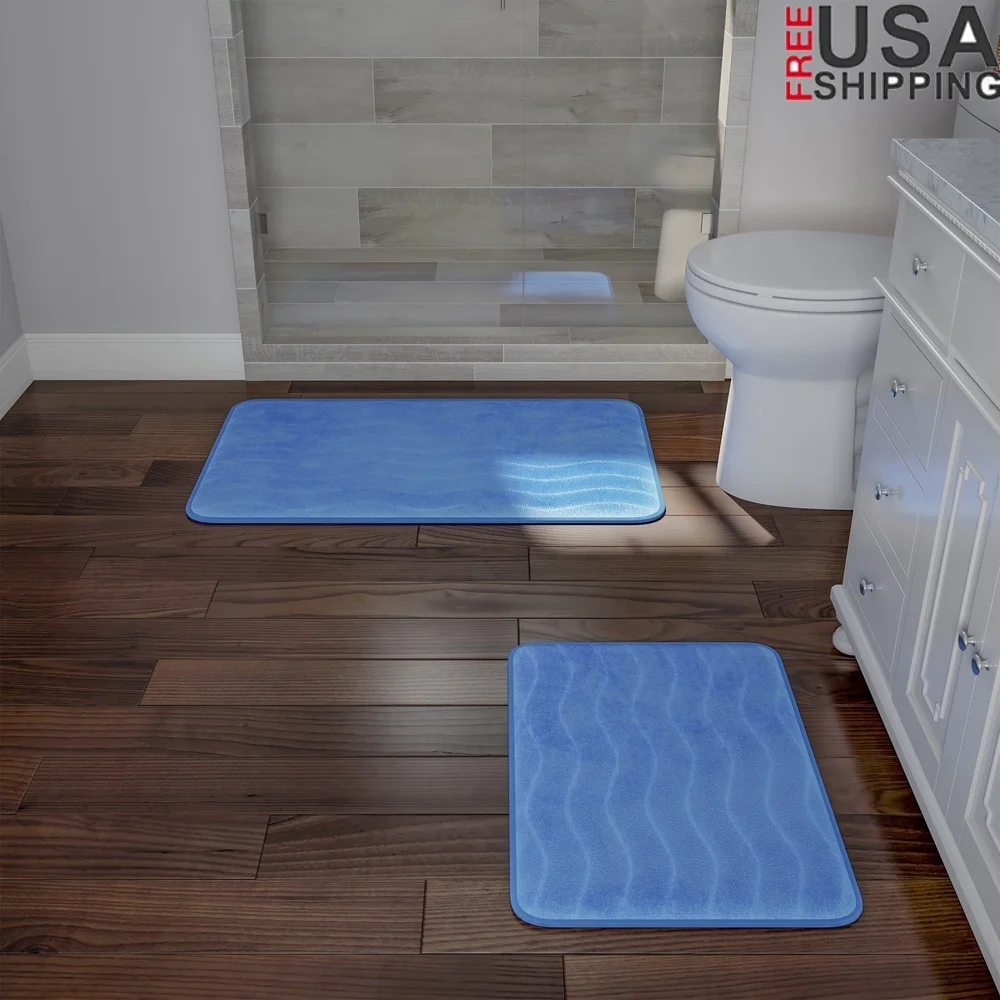 Набор из 2 предметов ковриков для ванной из пены с эффектом памяти, нескользящие впитывающие бегуны из микрофибры, раковина для душа, кухонные мягкие удобные коврики
Набор из 2 предметов ковриков для ванной из пены с эффектом памяти, нескользящие впитывающие бегуны из микрофибры, раковина для душа, кухонные мягкие удобные коврики