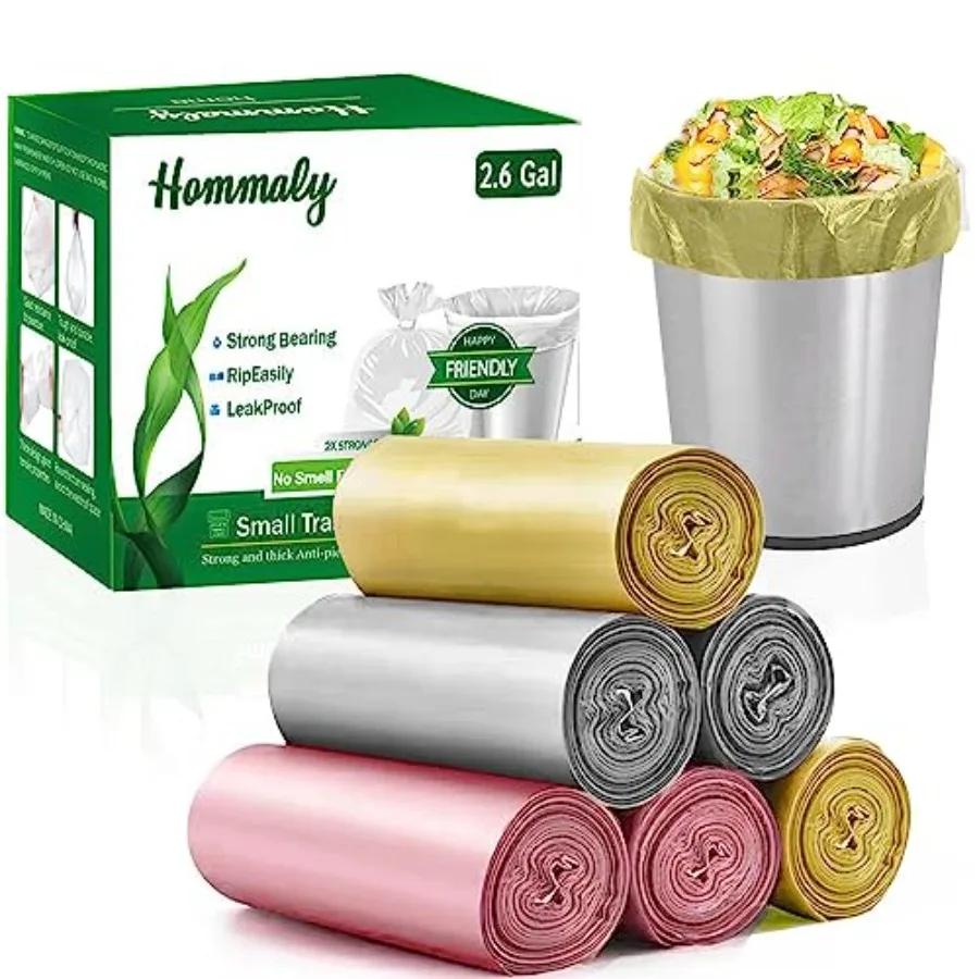 2.6 Gallon 240 pcs Small Multi Trash Bags Strong Pink Gray Gold Garbage Bags, Bathroom Trash Can Bin Liners Unscented, Mini Pla
2.6 Gallon 240 pcs Small Multi Trash Bags Strong Pink Gray Gold Garbage Bags, Bathroom Trash Can Bin Liners Unscented, Mini Pla