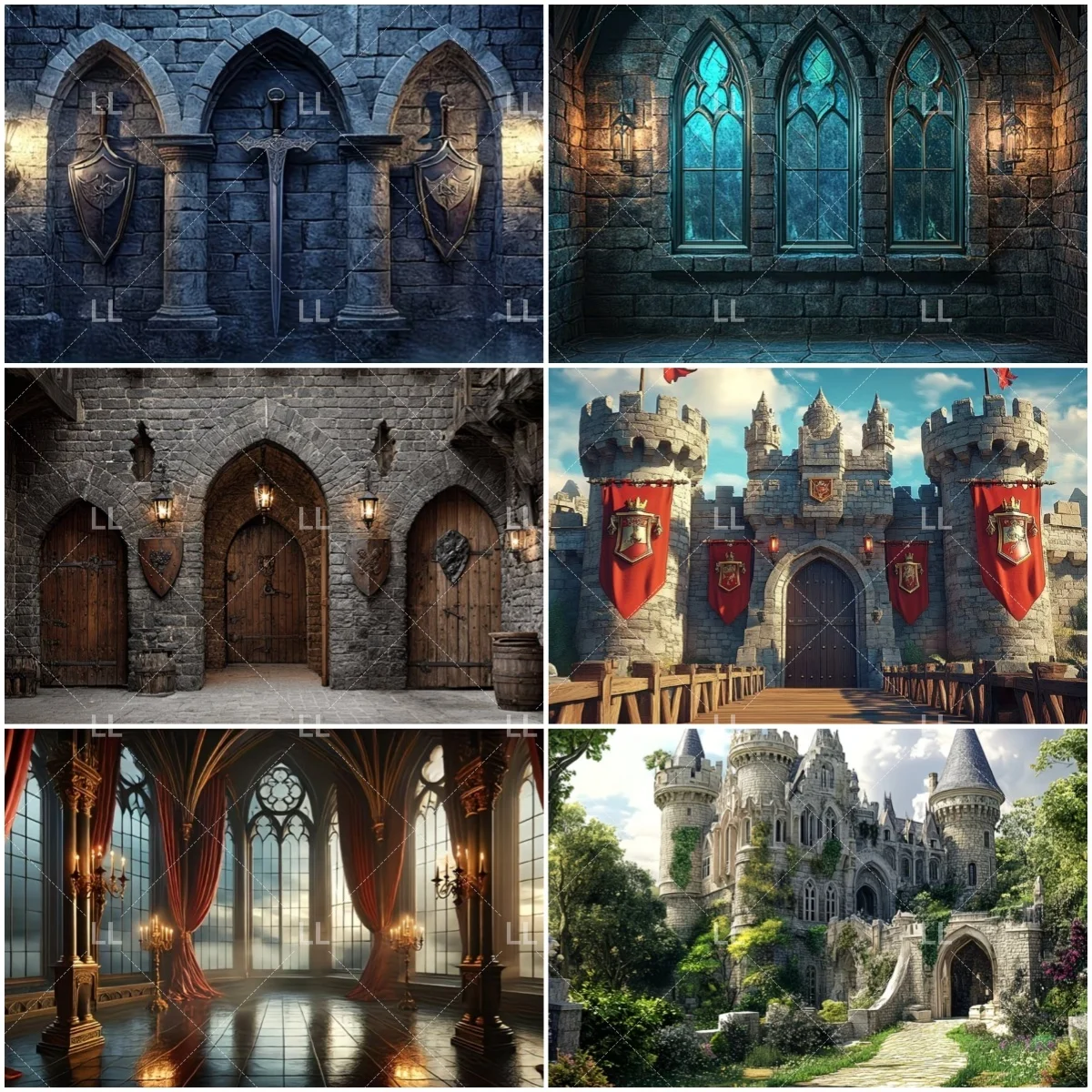 Medieval Castle Stone Wall Window Backdrop Knight Sword Shield Gothic Photography Background Cosplay Garage Decor Photo Studio
Medieval Castle Stone Wall Window Backdrop Knight Sword Shield Gothic Photography Background Cosplay Garage Decor Photo Studio