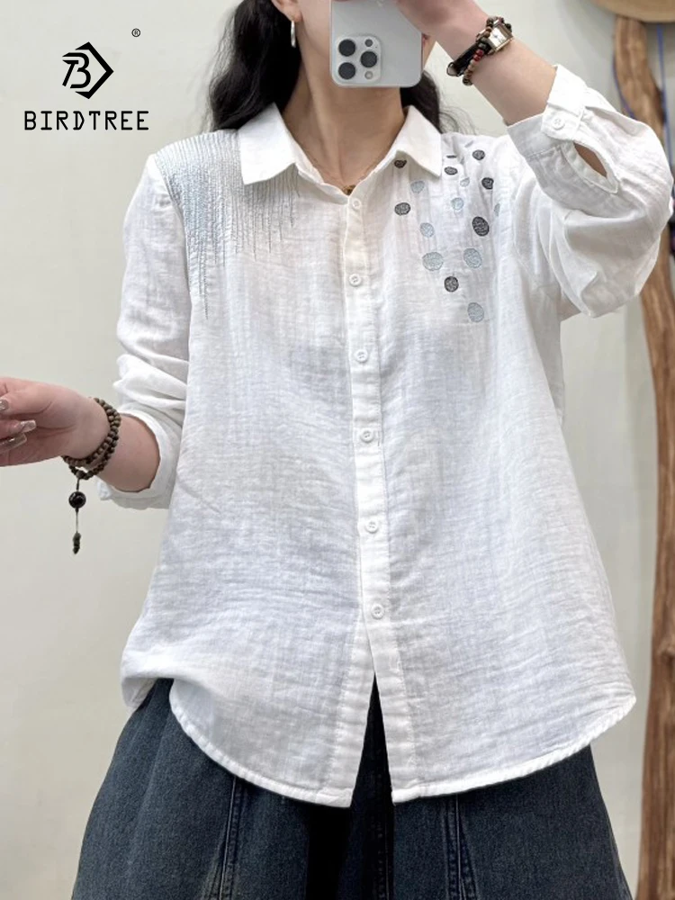 New 2025 Autumn Cotton Yarn Long Sleeve Shirt, Women Turn-down Collar Embroidery, Mori Girl Soft Versatile Loose Blouse T56257CC
New 2025 Autumn Cotton Yarn Long Sleeve Shirt, Women Turn-down Collar Embroidery, Mori Girl Soft Versatile Loose Blouse T56257CC