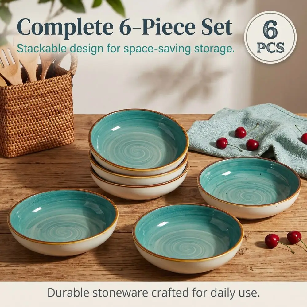 Set Of 6 Porcelain Bowls, 30oz Perfect For Salads, Pasta, Soup, Desserts, And Pizza. These Wide And Shallow Ceramic Dishes Are
Set Of 6 Porcelain Bowls, 30oz Perfect For Salads, Pasta, Soup, Desserts, And Pizza. These Wide And Shallow Ceramic Dishes Are